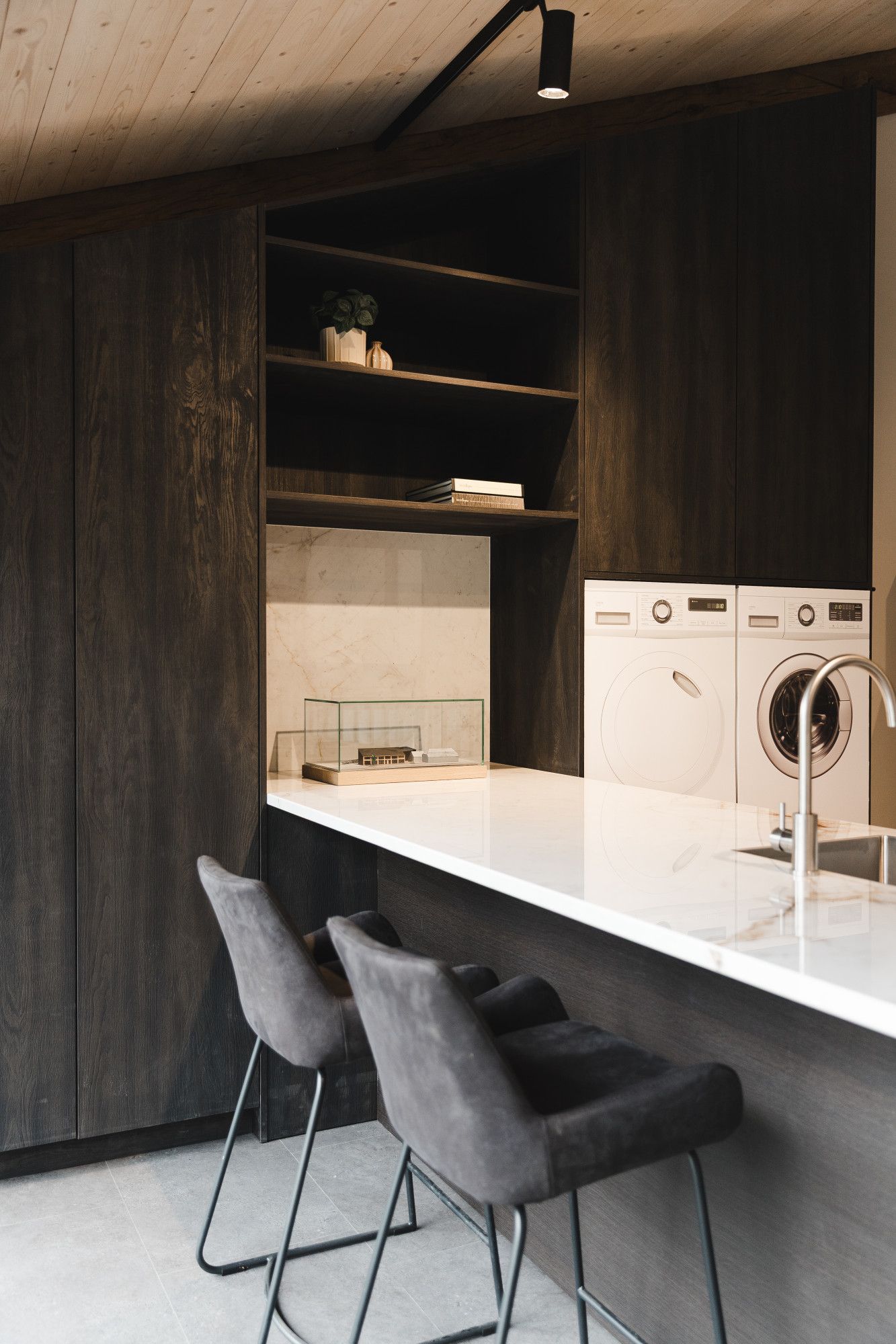 Bijkeuken in showroom